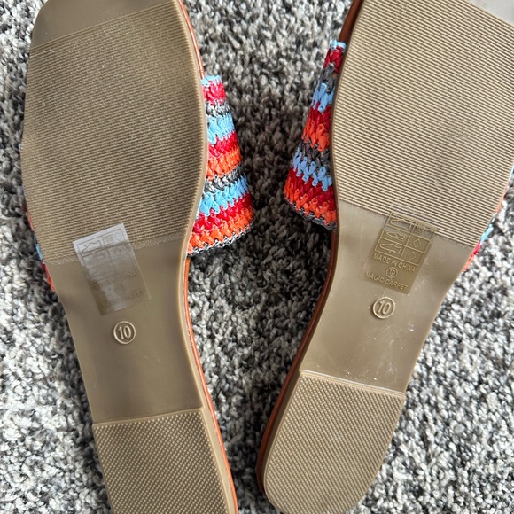 Women’s woven multi color sandals size 10 - Picture 2 of 2